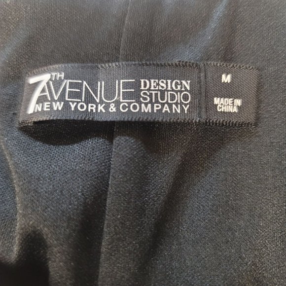 7th Ave Pink and Black Print Satin Skirt - Picture 4 of 8